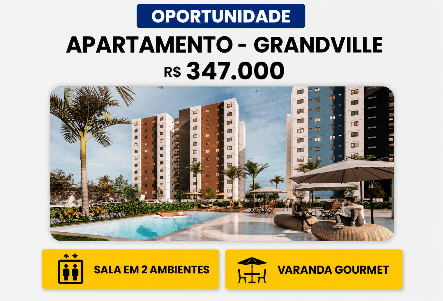 Apartamento à venda em Grand Ville, Uberlândia — foto principal