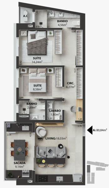 Apartamento à venda em Gávea, Uberlândia — foto principal